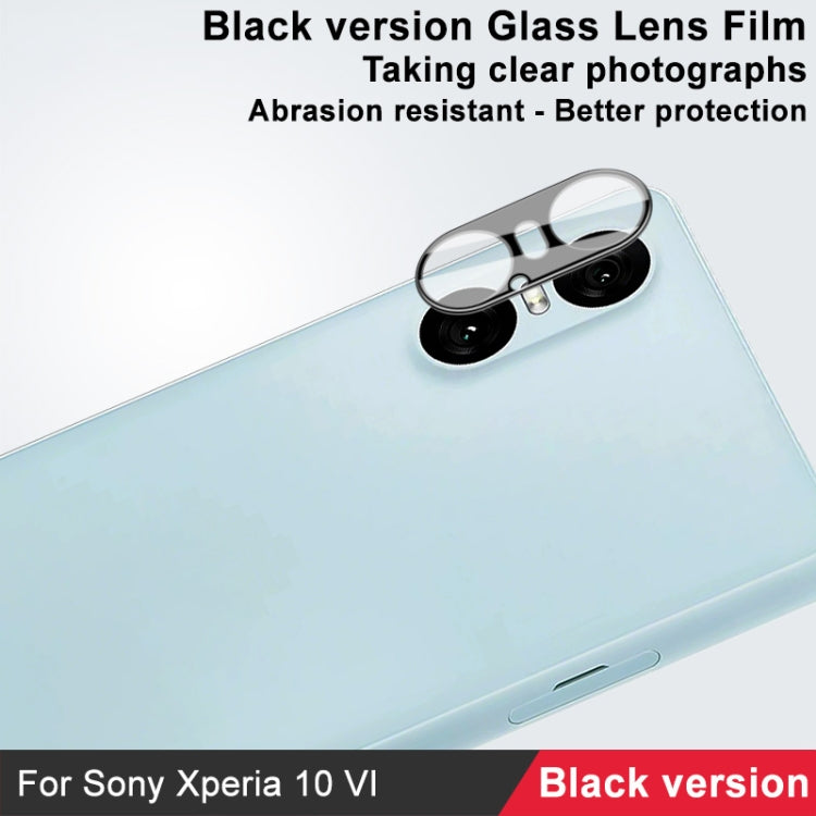 For Sony Xperia 10 VI IMAK Rear Camera Lens Glass Film Black Version - Other by imak | Online Shopping UK | buy2fix