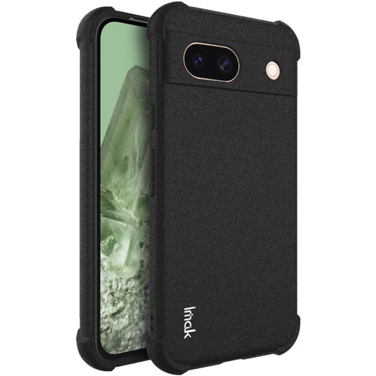 For Google Pixel 8a imak Shockproof Airbag TPU Phone Case(Matte Black) - Google Cases by imak | Online Shopping UK | buy2fix