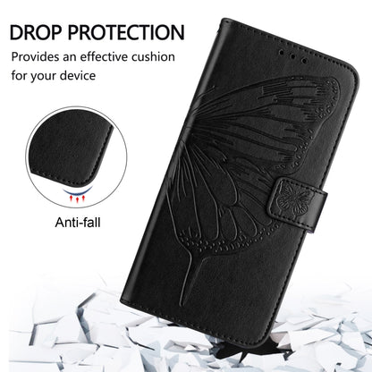 For Blackview Shark 8 Embossed Butterfly Leather Phone Case(Black) - More Brand by buy2fix | Online Shopping UK | buy2fix