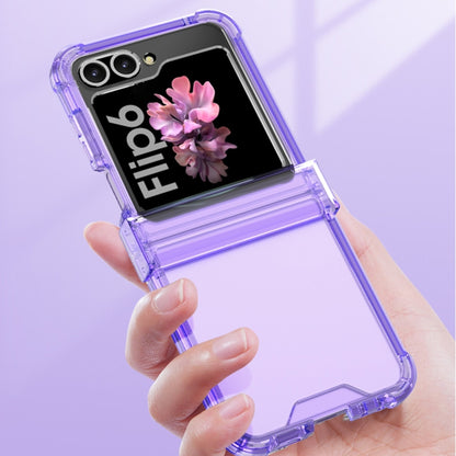 For Samsung Galaxy Z Flip6 GKK Airbag Hinge Full Coverage Phone Case with Tempered Film(Purple) - Galaxy Z Flip6 5G Cases by GKK | Online Shopping UK | buy2fix