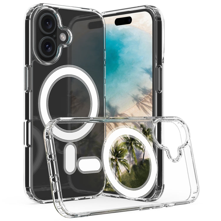 For iPhone 16 Plus MagSafe Clear Acrylic PC Hybrid TPU Phone Case(Transparent) - iPhone 16 Plus Cases by buy2fix | Online Shopping UK | buy2fix