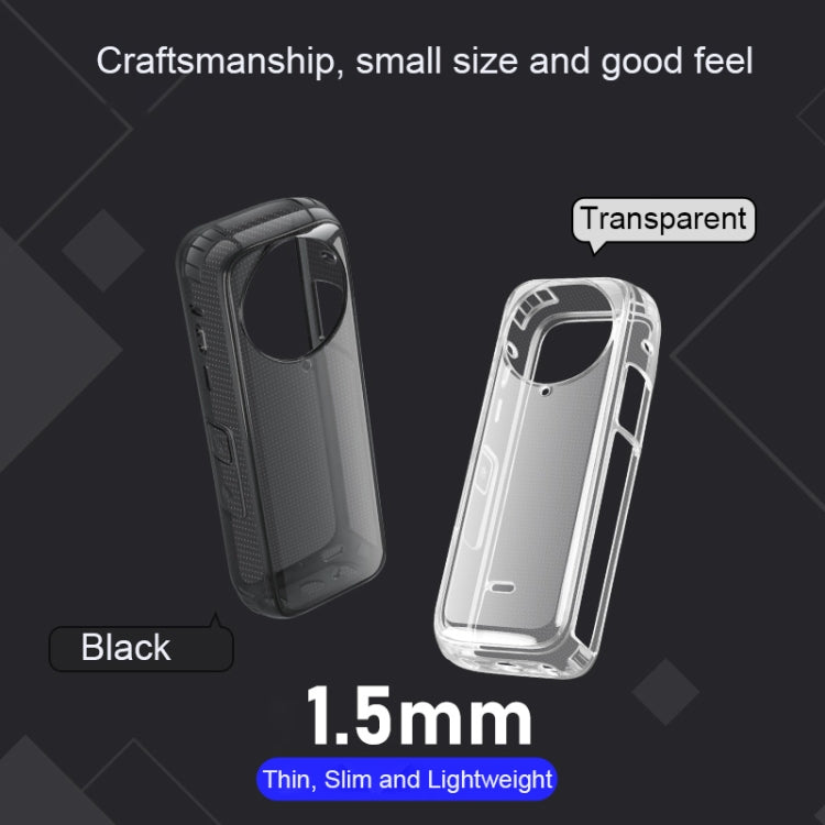 For Insta360 X4 Clear 1.5mm Soft TPU Protective Case Single Cover(Clear Black) - Case & Bags by buy2fix | Online Shopping UK | buy2fix