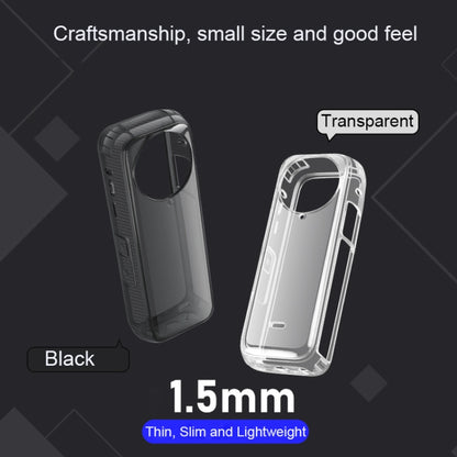 For Insta360 X4 Clear 1.5mm Soft TPU Protective Case Single Cover(Clear Black) - Case & Bags by buy2fix | Online Shopping UK | buy2fix