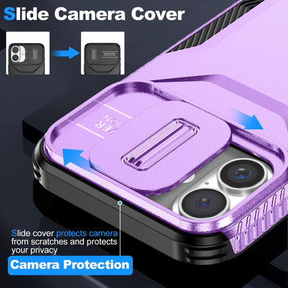 For iPhone 16 Sliding Camshield Phone Case(Purple) - iPhone 16 Cases by buy2fix | Online Shopping UK | buy2fix