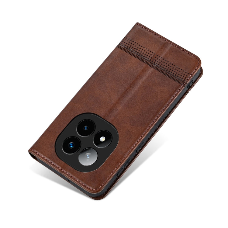 For Redmi Note 14 Pro 5G AZNS Magnetic Calf Texture Flip Leather Phone Case(Dark Brown) - Note 14 Pro Cases by AZNS | Online Shopping UK | buy2fix