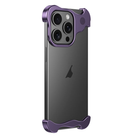 For iPhone 13 Pro Max Aromatherapy Alloy Frameless Phone Case(Purple) - iPhone 13 Pro Max Cases by buy2fix | Online Shopping UK | buy2fix