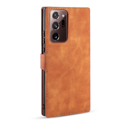 For Samsung Galaxy Note20 Ultra DG.MING Retro Oil Side Horizontal Flip Case with Holder & Card Slots & Wallet(Brown) - Galaxy Note20 Ultra Cases by DG.MING | Online Shopping UK | buy2fix