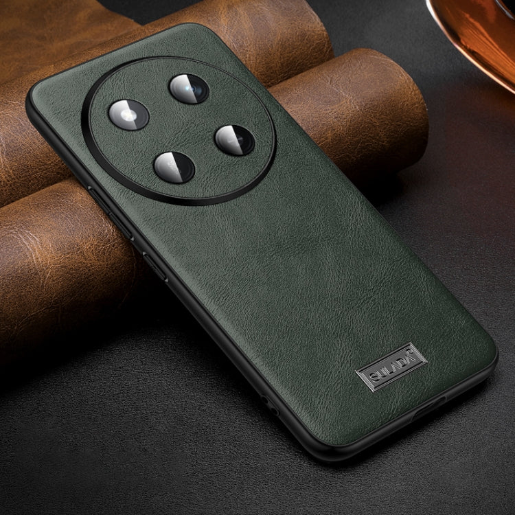 For Honor X60 Pro SULADA Shockproof TPU + Handmade Leather Phone Case(Green) - Honor Cases by SULADA | Online Shopping UK | buy2fix