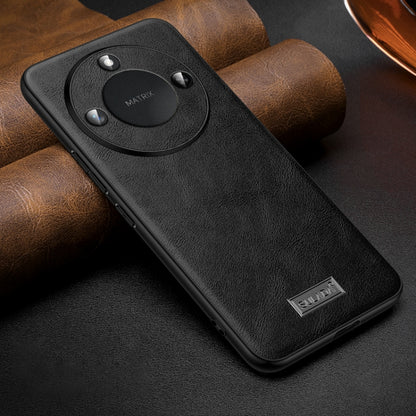 For Honor X60 SULADA Shockproof TPU + Handmade Leather Phone Case(Black) - Honor Cases by SULADA | Online Shopping UK | buy2fix