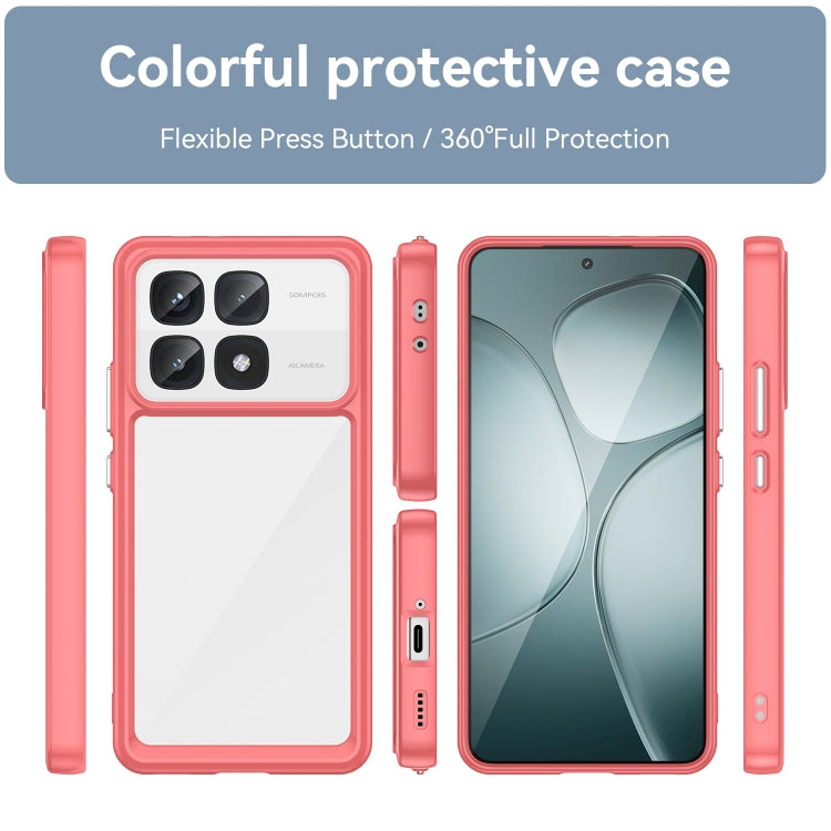 For Redmi K70 Ultra Colorful Series Acrylic Hybrid TPU Phone Case(Red) - Xiaomi Cases by buy2fix | Online Shopping UK | buy2fix