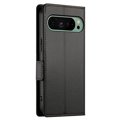 For Google Pixel 9 Side Buckle Magnetic Frosted Leather Phone Case(Black) - Google Cases by buy2fix | Online Shopping UK | buy2fix