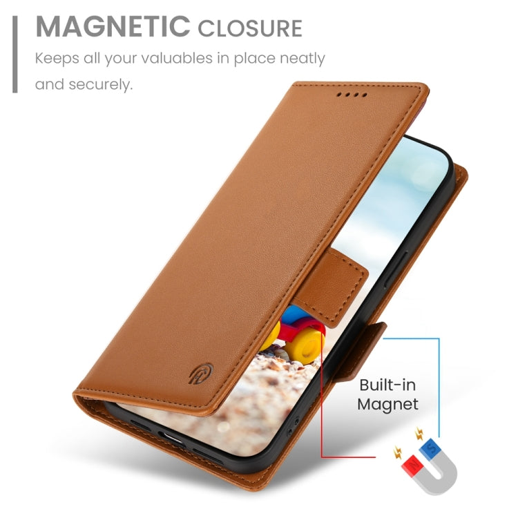 For Google Pixel 9 Side Buckle Magnetic Frosted Leather Phone Case(Brown) - Google Cases by buy2fix | Online Shopping UK | buy2fix