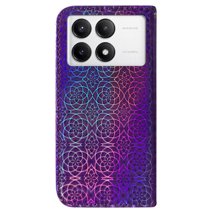 For Xiaomi Redmi K70 / K70 Pro Colorful Magnetic Buckle Leather Phone Case(Purple) - K70 Cases by buy2fix | Online Shopping UK | buy2fix