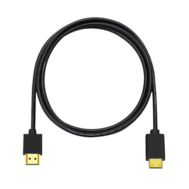 HDMI to Mini HDMI 4K UHD 18Gbps Video Connection Cable, Length:1m(Black) - Cable by buy2fix | Online Shopping UK | buy2fix