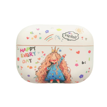 For AirPods 3 Girl Pattern Earbuds Box Frosted TPU Case(Crown) - For AirPods 3 by buy2fix | Online Shopping UK | buy2fix