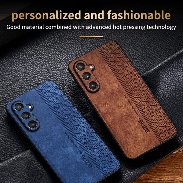 For Samsung Galaxy S24 FE 5G AZNS 3D Embossed Skin Feel Phone Case(Brown) - Galaxy S24 FE 5G Cases by AZNS | Online Shopping UK | buy2fix