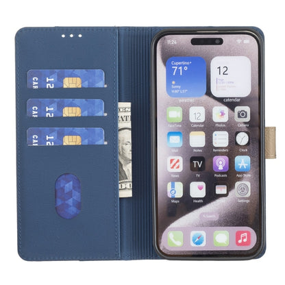 For Samsung Galaxy S25 Ultra 5G Color Matching RFID Anti-theft Leather Phone Case(Blue) - Galaxy S25 Ultra 5G Cases by buy2fix | Online Shopping UK | buy2fix