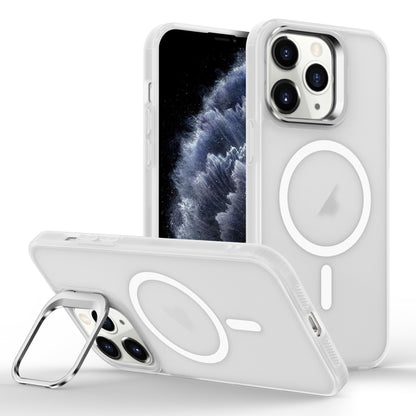 For iPhone 11 Pro Magsafe Skin Feel Lens Holder Phone Case(Transparent) - iPhone 11 Pro Cases by buy2fix | Online Shopping UK | buy2fix