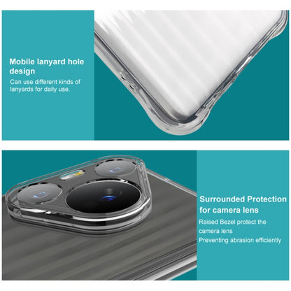 For OPPO Reno12 Pro Global IMAK Corrugated Texture Airbag TPU Phone Case(Transparent) - Reno12 Pro Cases by imak | Online Shopping UK | buy2fix