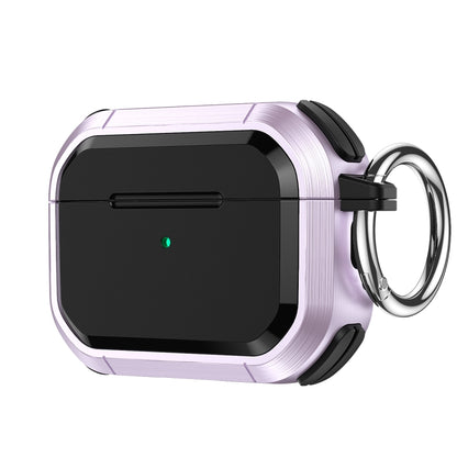 For AirPods Pro / Pro 2 Armor TPU + PC Earbuds Box Protective Case with Metal Buckle(Lavender) - For AirPods Pro 2 by buy2fix | Online Shopping UK | buy2fix