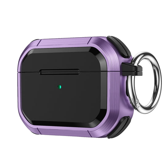 For AirPods 3 Armor TPU + PC Earbuds Box Protective Case with Metal Buckle(Violet) - For AirPods 3 by buy2fix | Online Shopping UK | buy2fix