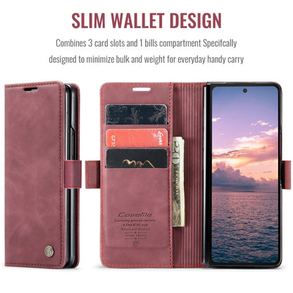 For Samsung Galaxy Z Fold6 5G CaseMe 013 Multifunctional Horizontal Flip Leather Phone Case(Wine Red) - Galaxy Z Fold6 5G Cases by CaseMe | Online Shopping UK | buy2fix