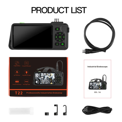 T22 4.5 inch IPS Color Screen 7.9mm Triple Camera Hard Cable Industrial Endoscope, Length:1m(Black Orange) -  by buy2fix | Online Shopping UK | buy2fix