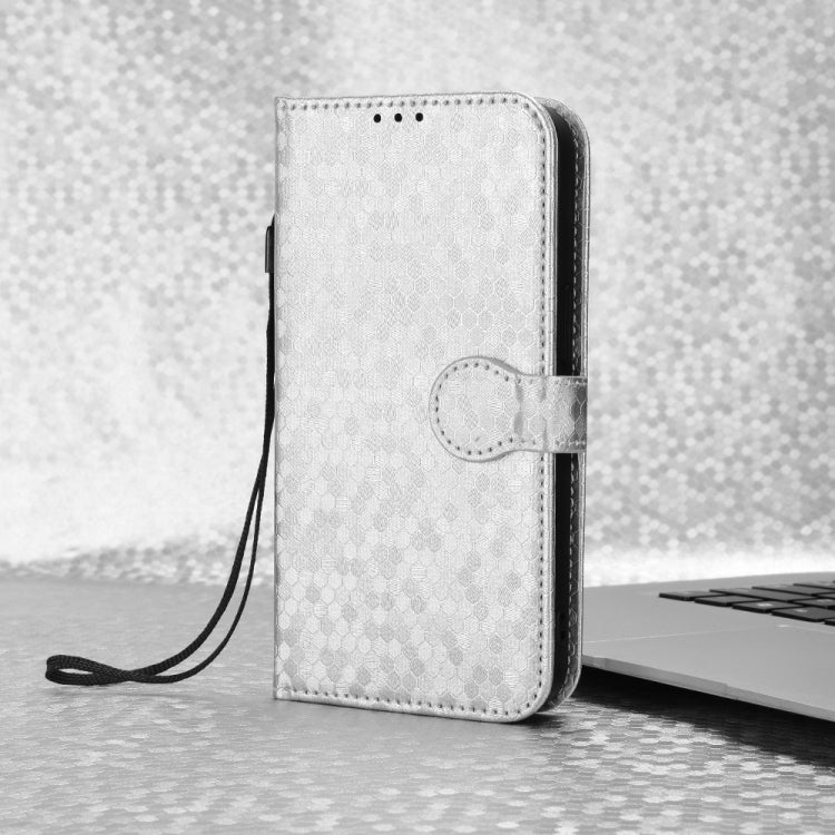 For Blackview Wave 6C Honeycomb Dot Texture Leather Phone Case(Silver) - More Brand by buy2fix | Online Shopping UK | buy2fix