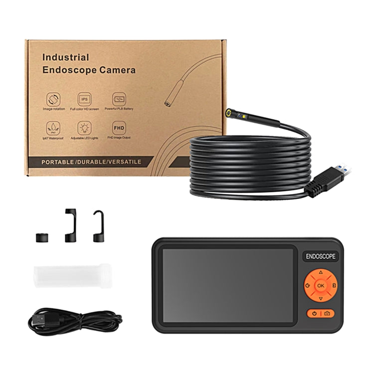 T29 5 inch IPS Screen 7.9mm Dual Lens IP67 Waterproof Industrial Endoscope With Bracket, Length:2m -  by buy2fix | Online Shopping UK | buy2fix