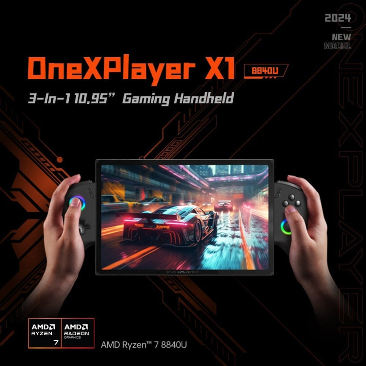 ONE-NETBOOK OneXPlayer X1 10.95 inch Handheld Game Console, 32GB+2TB, Windows 11 AMD Ryzen 7 8840U(Black) - Pocket Console by ONE-NETBOOK | Online Shopping UK | buy2fix