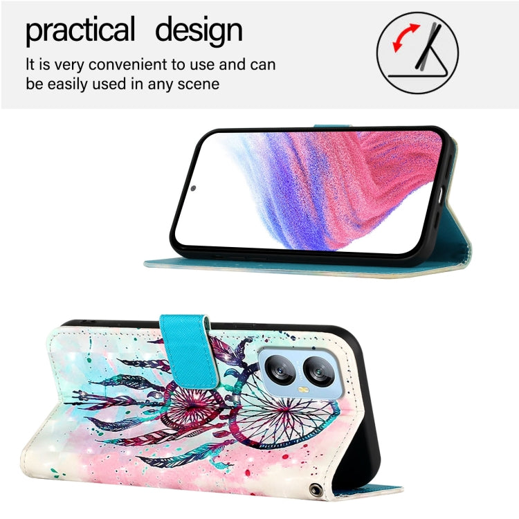 For Blackview A52 3D Painting Horizontal Flip Leather Phone Case(Color Drop Wind Chimes) - More Brand by buy2fix | Online Shopping UK | buy2fix