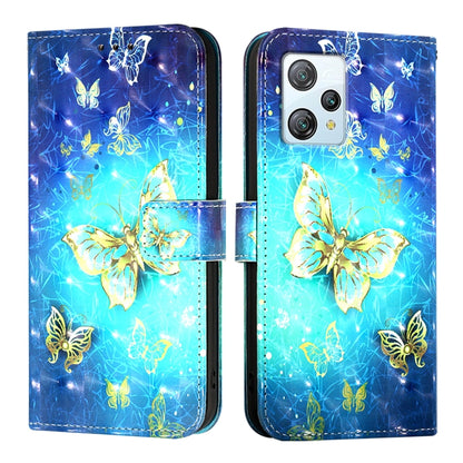 For Blackview A53 3D Painting Horizontal Flip Leather Phone Case(Golden Butterfly) - More Brand by buy2fix | Online Shopping UK | buy2fix