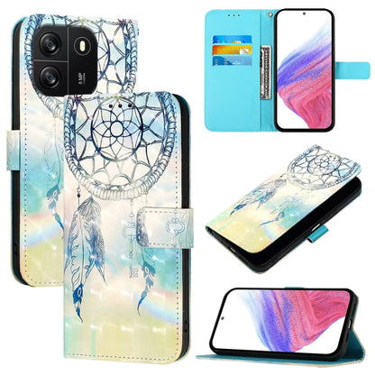 For Blackview Wave 6C 3D Painting Horizontal Flip Leather Phone Case(Dream Wind Chimes) - More Brand by buy2fix | Online Shopping UK | buy2fix