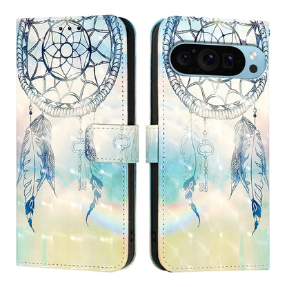 For Google Pixel 9 / 9 Pro 3D Painting Horizontal Flip Leather Phone Case(Dream Wind Chimes) - Google Cases by buy2fix | Online Shopping UK | buy2fix