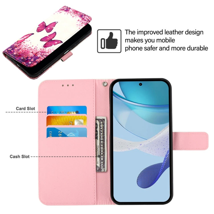 For OnePlus 11 3D Painting Horizontal Flip Leather Phone Case(Rose Butterfly) - OnePlus Cases by buy2fix | Online Shopping UK | buy2fix