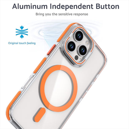 For iPhone 16 Pro Max Dual-Color Clear Acrylic Hybrid TPU Lens Flip Holder MagSafe Phone Case(White) - iPhone 16 Pro Max Cases by buy2fix | Online Shopping UK | buy2fix