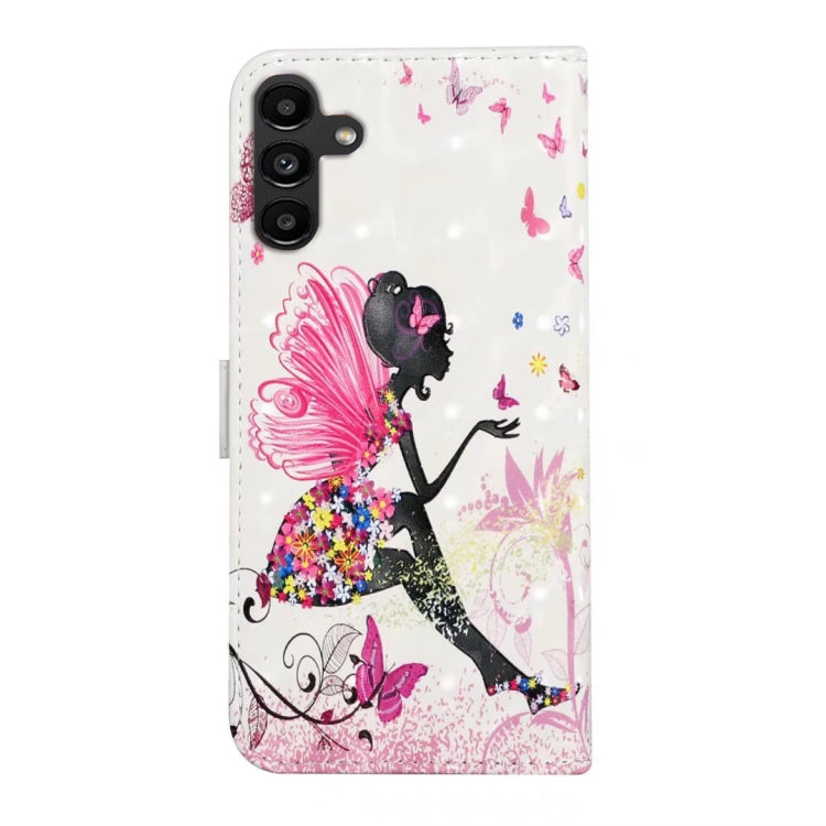 For Samsung Galaxy S25 5G Oil Embossed 3D Drawing Leather Phone Case(Flower Fairy) - Galaxy S25 5G Cases by buy2fix | Online Shopping UK | buy2fix