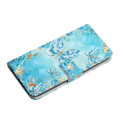 For Samsung Galaxy S25 Ultra 5G Oil Embossed 3D Drawing Leather Phone Case(Blue Butterflies) - Galaxy S25 Ultra 5G Cases by buy2fix | Online Shopping UK | buy2fix