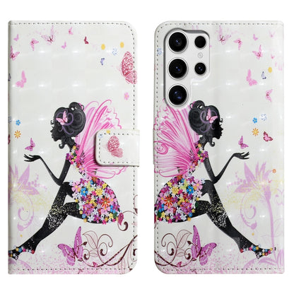 For Samsung Galaxy S25 Ultra 5G Oil Embossed 3D Drawing Leather Phone Case(Flower Fairy) - Galaxy S25 Ultra 5G Cases by buy2fix | Online Shopping UK | buy2fix