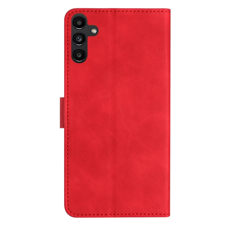 For Samsung Galaxy S25 5G Seven Butterflies Embossed Leather Phone Case(Red) - Galaxy S25 5G Cases by buy2fix | Online Shopping UK | buy2fix