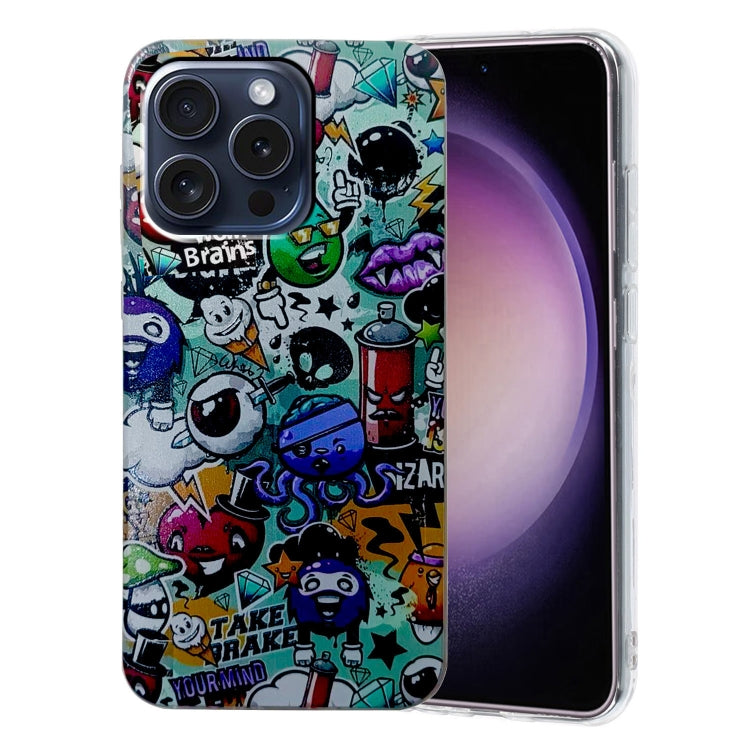 For iPhone 16 Pro Colored Drawing Pattern TPU Phone Case(Graffiti) - iPhone 16 Pro Cases by buy2fix | Online Shopping UK | buy2fix