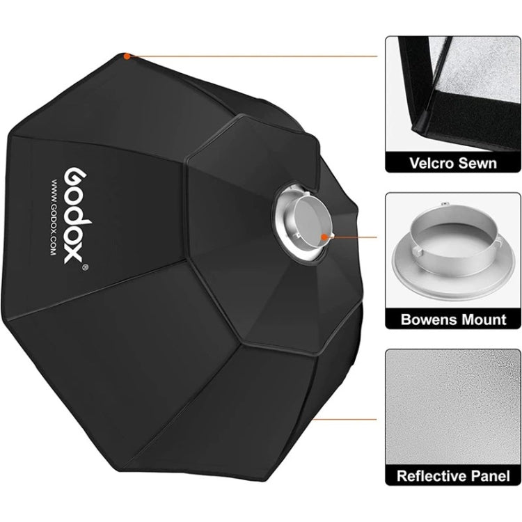 Godox Octagon Honeycomb Grid Softbox with Bowens Mount, Size:140cm -  by Godox | Online Shopping UK | buy2fix