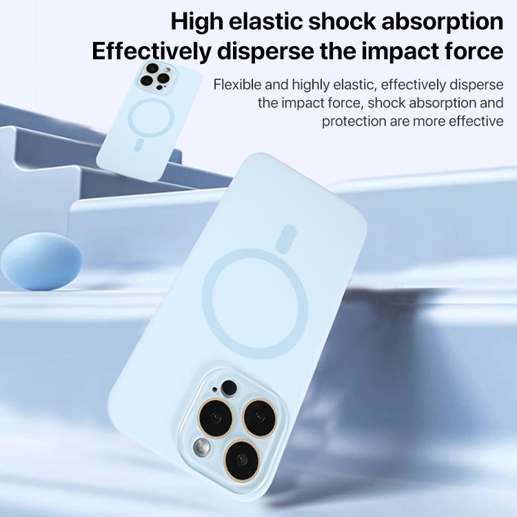 For iPhone 16 Liquid Silicone MagSafe Full Coverage Phone Case with Lens Film(Grey) - iPhone 16 Cases by buy2fix | Online Shopping UK | buy2fix