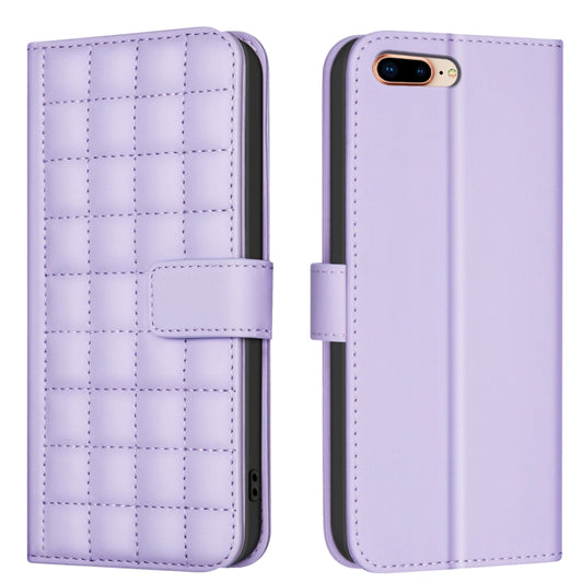 For iPhone SE 2024 Square Texture Leather Phone Case(Purple) - More iPhone Cases by buy2fix | Online Shopping UK | buy2fix