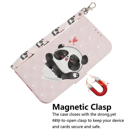 For Samsung Galaxy S25 5G 3D Colored Horizontal Flip Leather Phone Case(Heart Panda) - Galaxy S25 5G Cases by buy2fix | Online Shopping UK | buy2fix