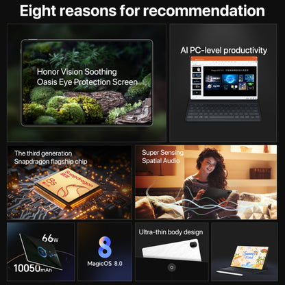 Honor MagicPad2 WiFi Tablet PC, 16GB+512GB, 12.3 inch MagicOS 8.0.1 Qualcomm Snapdragon 8s Gen 3 Octa Core(Green) - Huawei by Huawei | Online Shopping UK | buy2fix