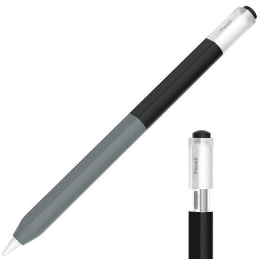 For Apple Pencil USB-C Gradient Silicone Stylus Protective Case(Black) - Pencil Accessories by buy2fix | Online Shopping UK | buy2fix