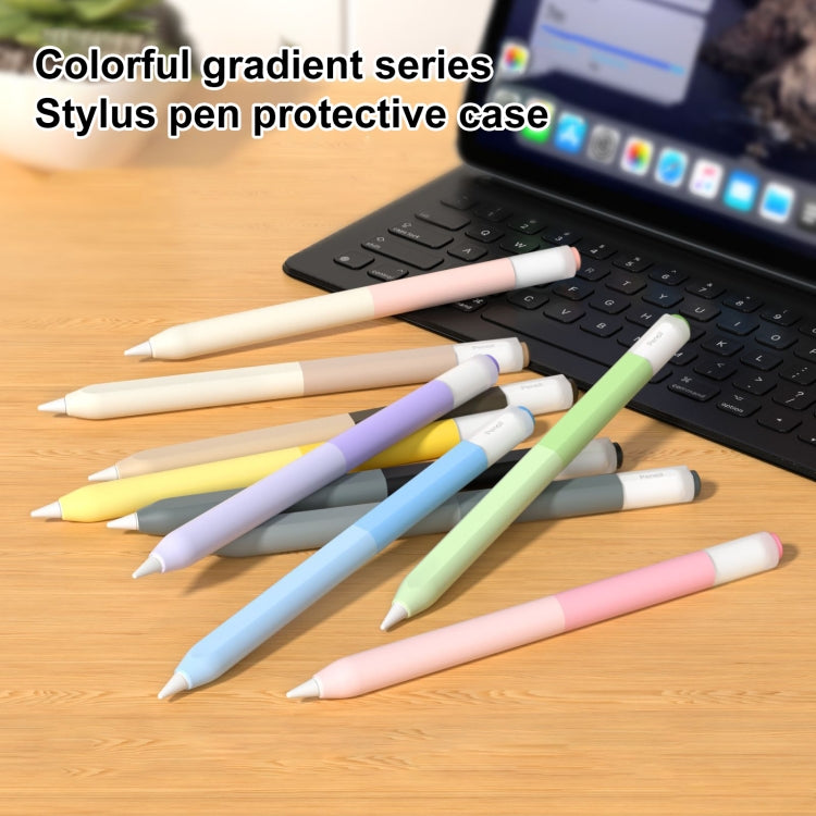 For Apple Pencil USB-C Gradient Silicone Stylus Protective Case(Grey) - Pencil Accessories by buy2fix | Online Shopping UK | buy2fix