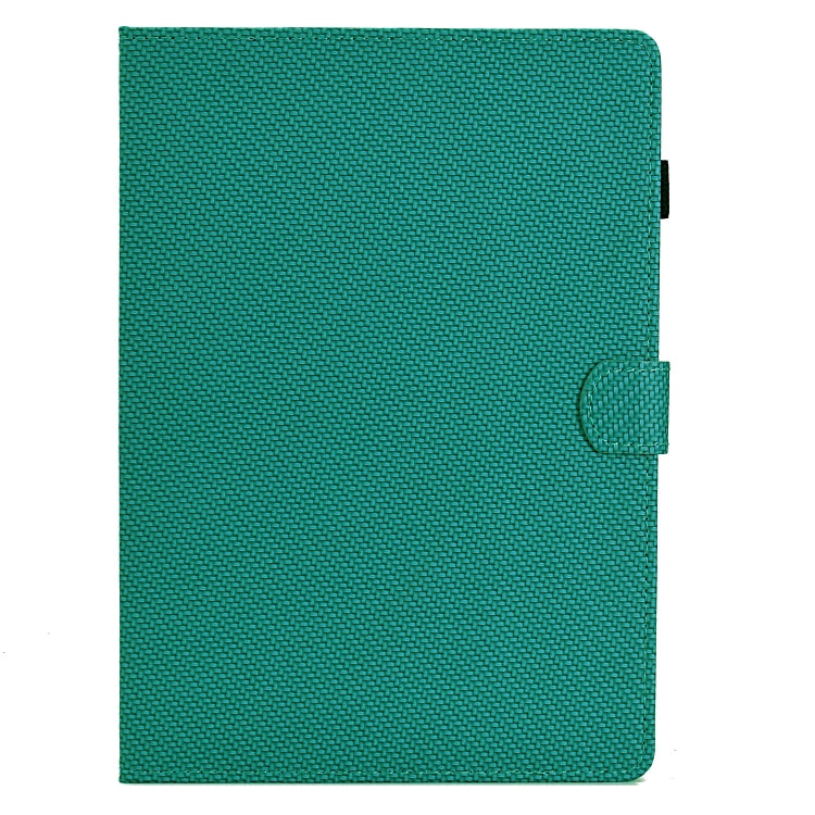 For Samsung Galaxy Tab A9 Solid Color Fiber Texture Smart Tablet Leather Case(Lake Green) - Galaxy Tab A9 by buy2fix | Online Shopping UK | buy2fix