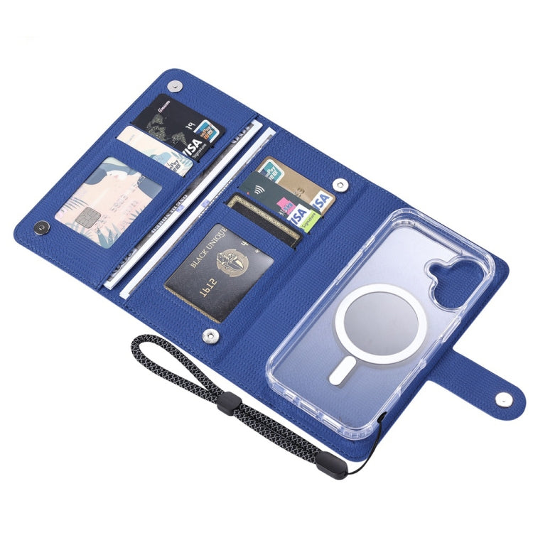 For iPhone 16 Pro Max ViLi GHA-C Series RFID MagSafe Magnetic Flip Leather Phone Case(Blue) - iPhone 16 Pro Max Cases by ViLi | Online Shopping UK | buy2fix